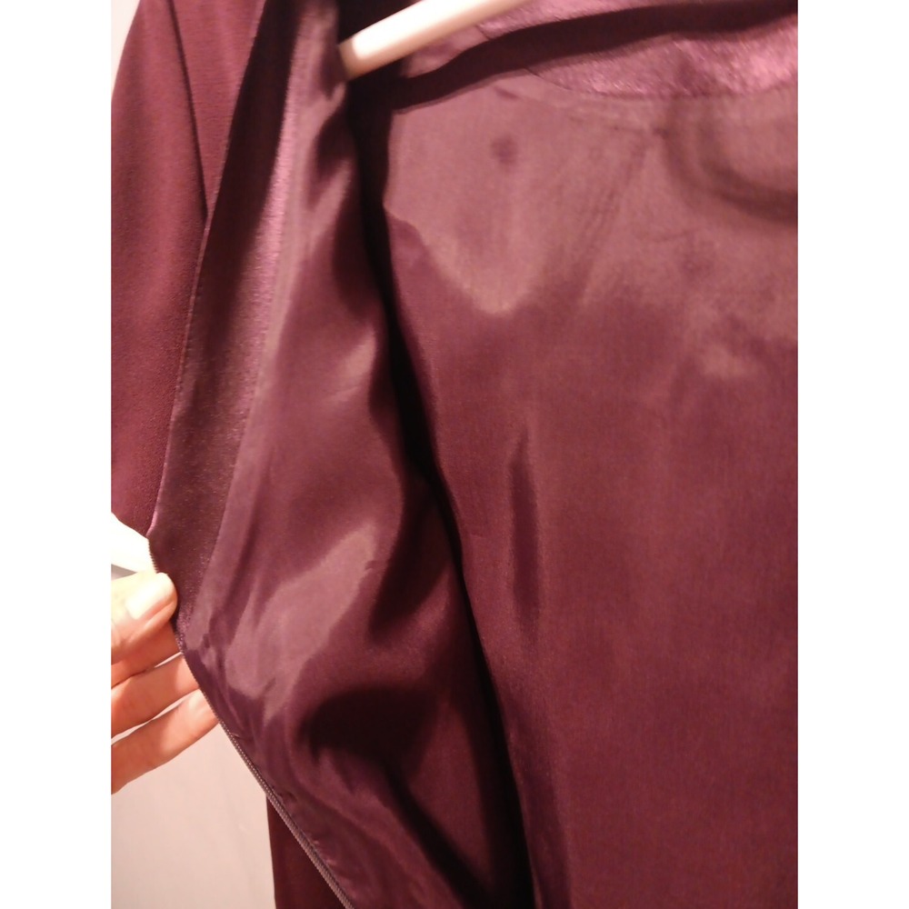 Talbots Womens Size 12 Maroon Formal Coquette Minimalist Dress Shoulder Pads - Picture 9 of 16